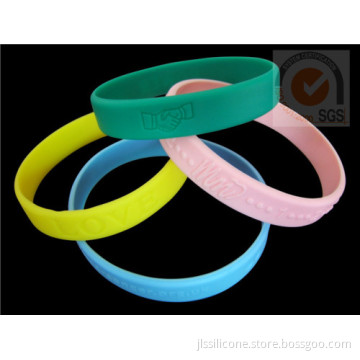 Sport Silicone Bracelets With Embossed Logo 